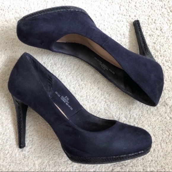 marks and spencer navy court shoes